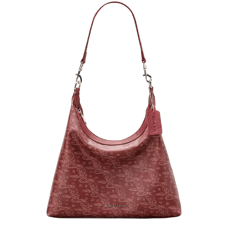 Modern Mandarin Primate Embroidery Silk Craftsmanship Crossbody red view